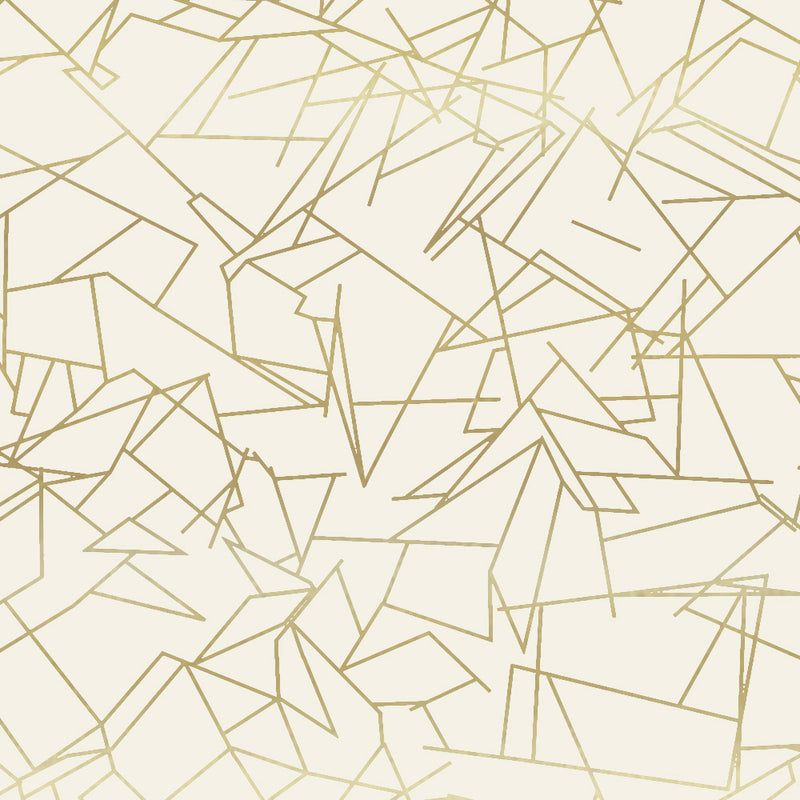 Angles cream/ gold wallpaper