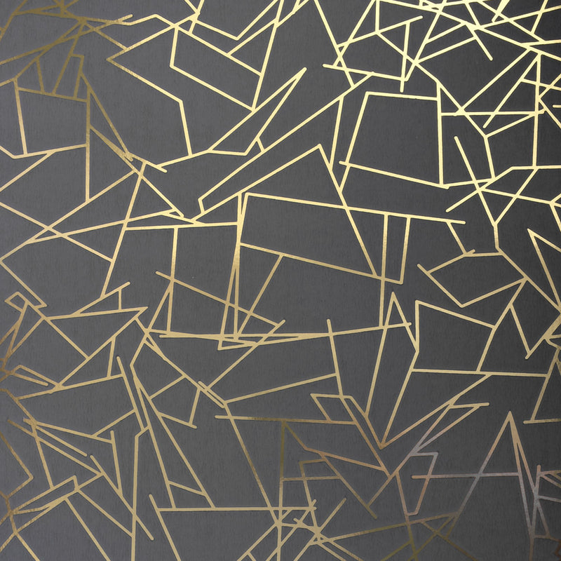 Angles gold / lead grey wallpaper