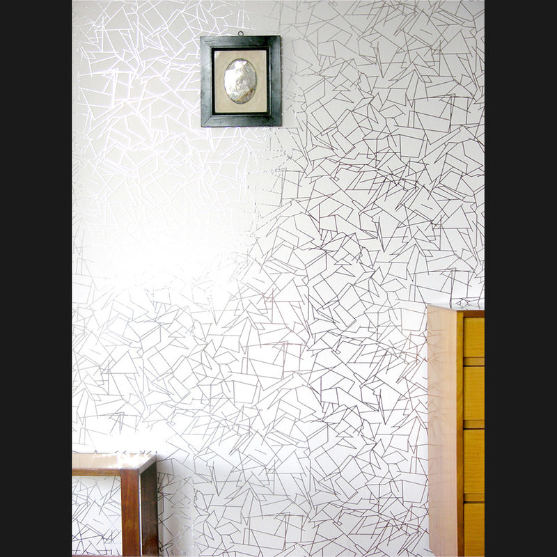Angles silver / white wallpaper
