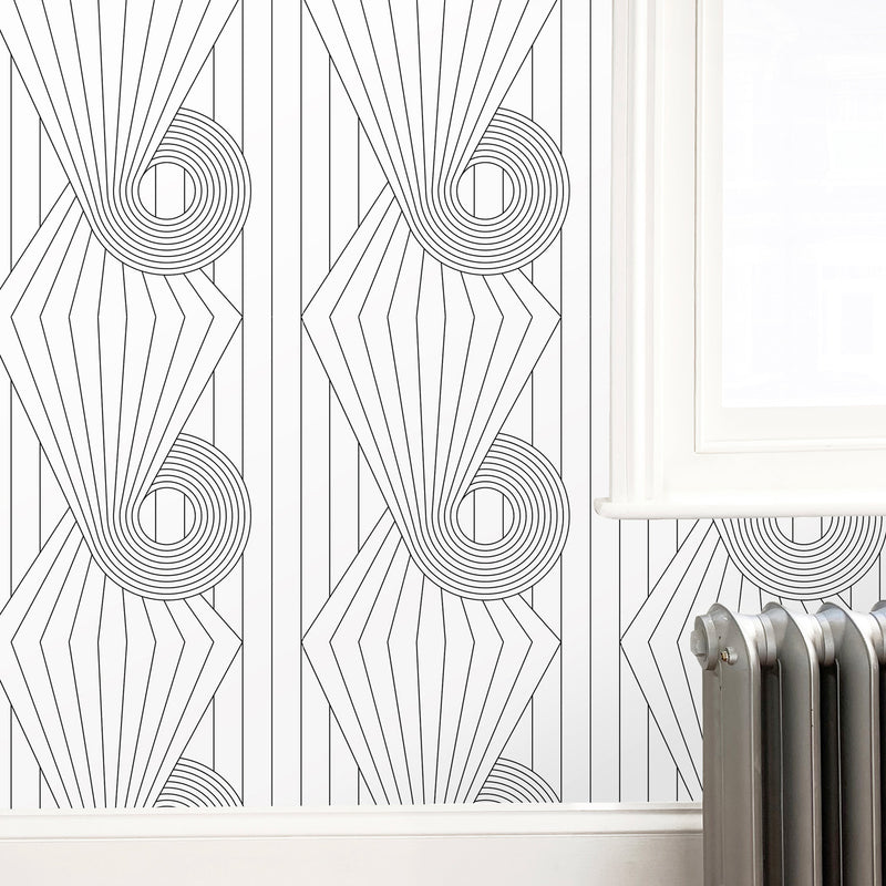 Spiral black / white wallpaper