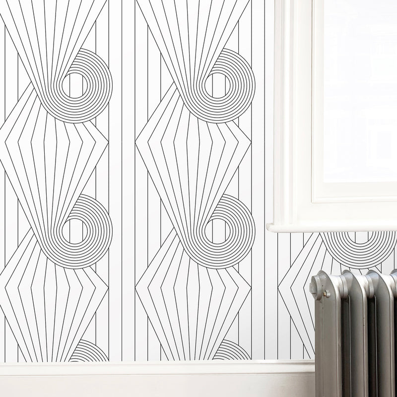 Spiral black / white wallpaper
